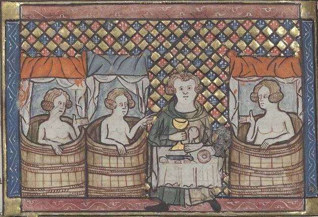 Le bain du seigneur, animation de la troupe des Ganecoux