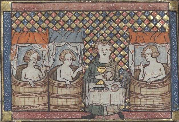 Le bain du seigneur, animation de la troupe des Ganecoux