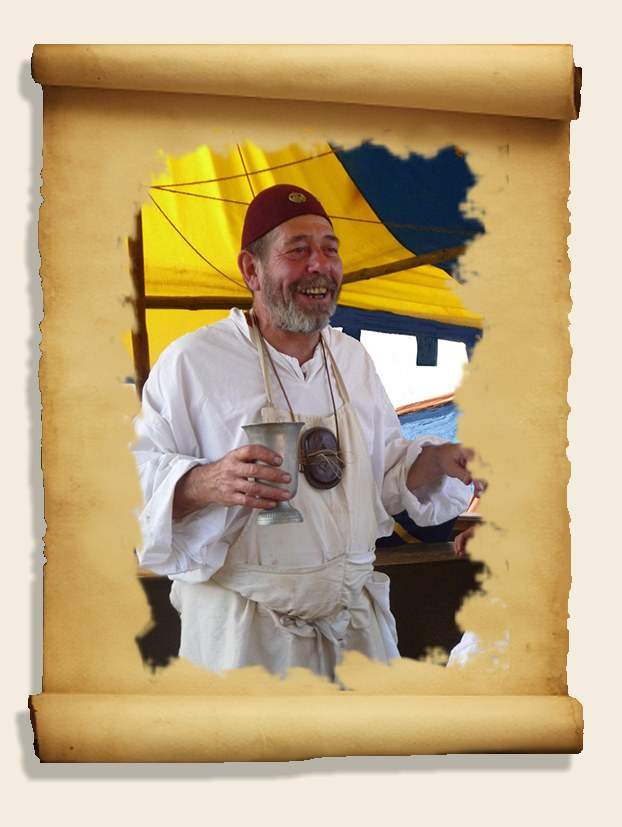 Portrait de Le Baron en costume médiéval