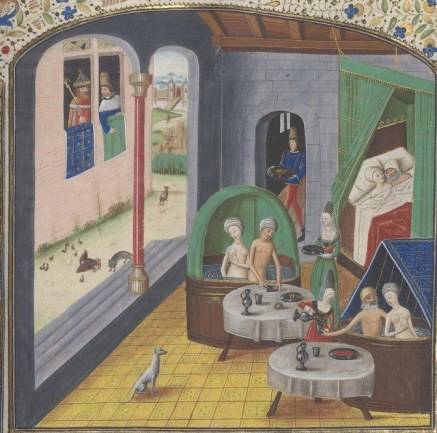 Le bain du seigneur, animation de la troupe des Ganecoux