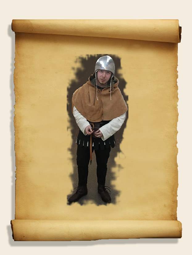 Portrait de Bassinet du Rendu en costume médiéval