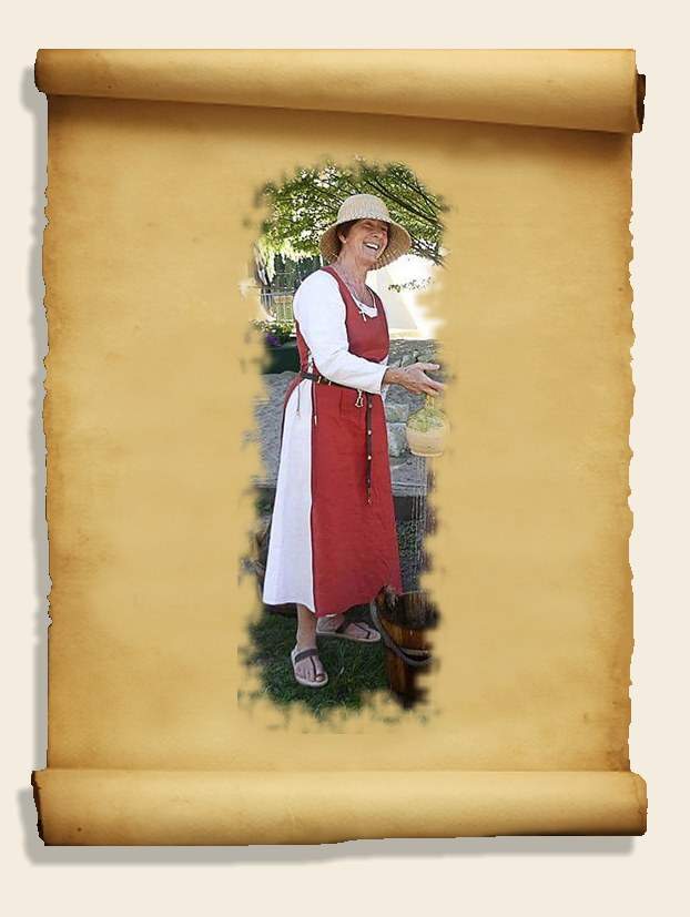 Portrait de Dame Véronique en costume médiéval