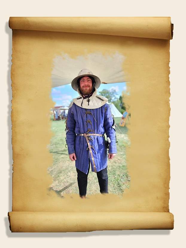 Portrait de Messire Vivien en costume médiéval