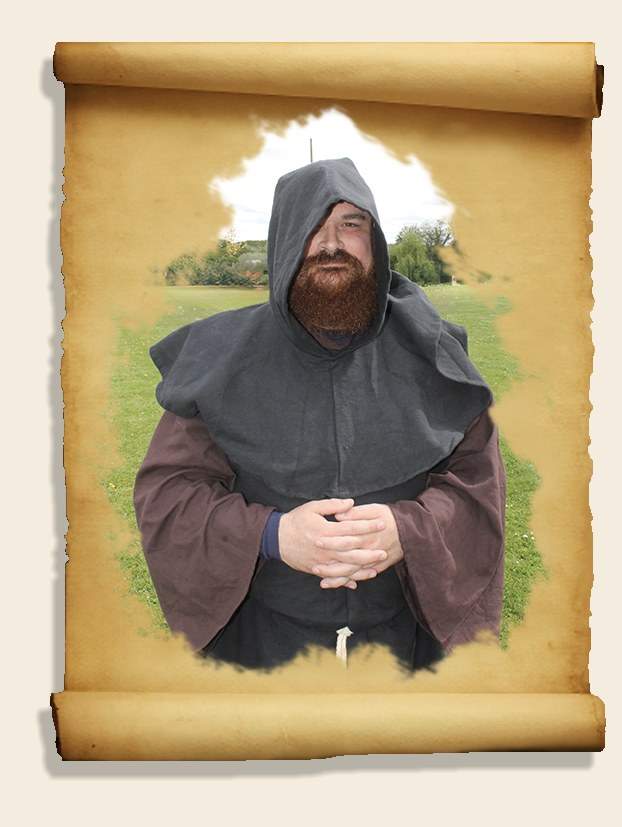 Portrait de Fra Alex en costume médiéval