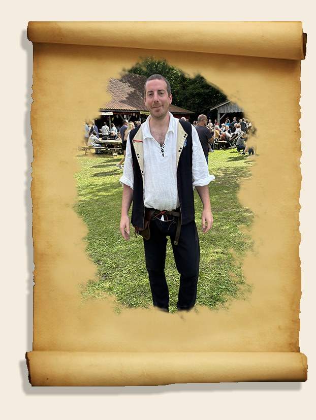 Portrait de Messire Mike en costume médiéval
